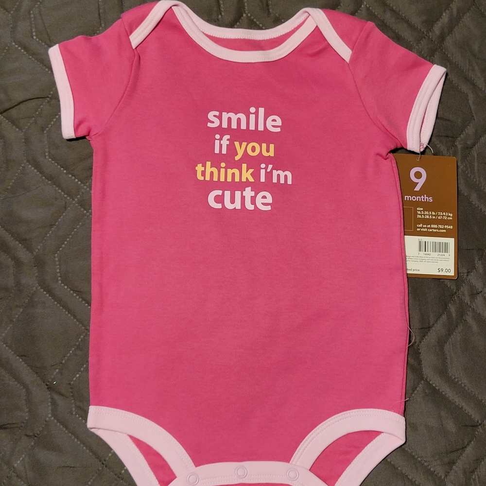 Smile If You Think I'm Cute Carter's Wiggle In Bodysuit, 9M